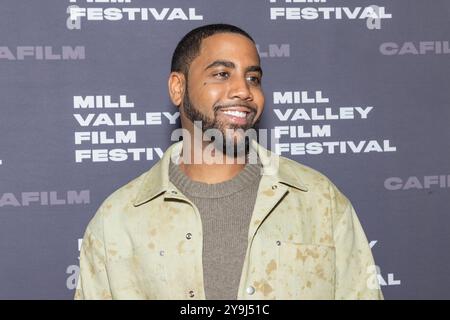 San Rafael, Stati Uniti. 09 ottobre 2024. Jharrel Jerome partecipa alla proiezione di "Unstoppable" durante il 47th Mill Valley Film Festival allo Smith Rafael Film Center il 9 ottobre 2024 a San Rafael, California. / Sipa USA Credit: SIPA USA / Alamy Live News Foto Stock