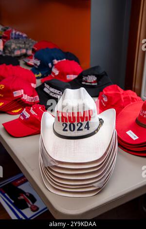 Red Wing, Minnesota. Sede centrale della GOP. Negozio a tema Trump. Cappelli Trump in vendita. Foto Stock