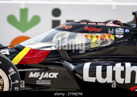 PIETRO FITTIPALDI (30) di Miami, Florida, pratica per l'Hy-Vee Homefront 250 all'Iowa Speedway di Newton, Iowa Foto Stock