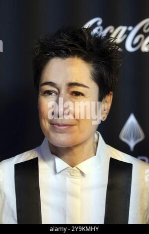 Media Woman 2023: Dunja Hayali alla presentazione del radio Regenbogen Award 2024 all'Europapark Rust Foto Stock