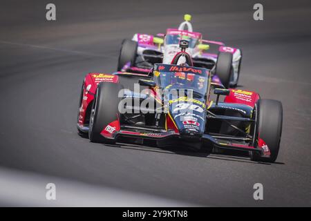 PIETRO FITTIPALDI (30) di Miami, Florida, pratica per la 108a corsa della 500 miglia di Indianapolis all'Indianapolis Motor Speedway di Speedway, IN Foto Stock