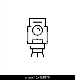 Theodolite icon. Simple theodolite icon for social media, app, and web design. Vector illustration. Stock Vector