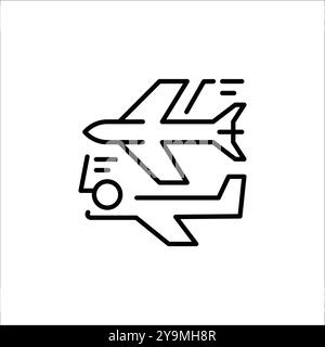 Airplane icon. Simple airplane icon for social media, app, and web design. Vector illustration. Stock Vector