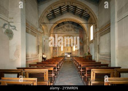 Italia, Lombardia, Pandino, Chiesa di Santa Marta, nave Foto Stock