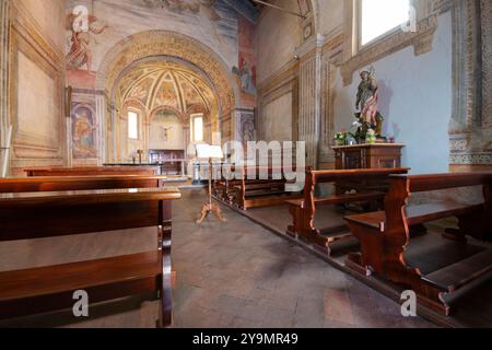 Italia, Lombardia, Pandino, Chiesa di Santa Marta, nave Foto Stock