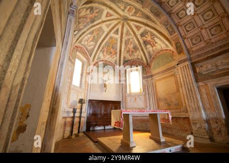 Italia, Lombardia, Pandino, Chiesa di Santa Marta, altare Foto Stock