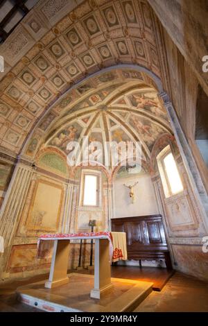 Italia, Lombardia, Pandino, Chiesa di Santa Marta, altare Foto Stock