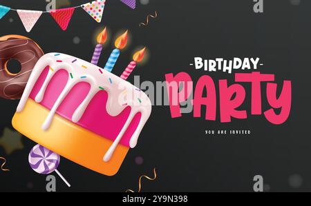Primo biglietto d'invito di compleanno | Vettore Gratis