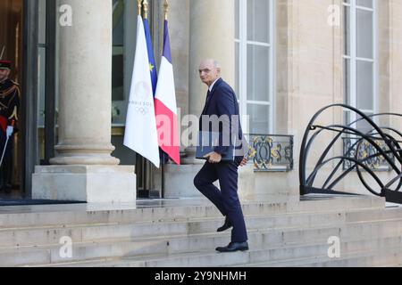 Parigi, Francia il 10 ottobre 2024, Didier Migaud, Ministro della giustizia. Francois Loock/Alamy Live News Foto Stock