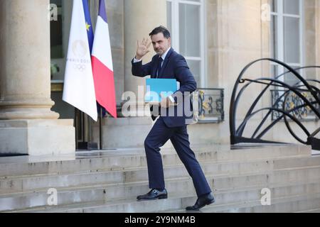 Parigi, Francia il 10 ottobre 2024, Laurent Saint-Martin, ministro del bilancio e dei conti pubblici. Francois Loock/Alamy Live News Foto Stock