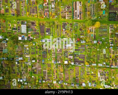 Veduta aerea degli spazi di Inverleith Edimburgo, Scozia, Regno Unito Foto Stock