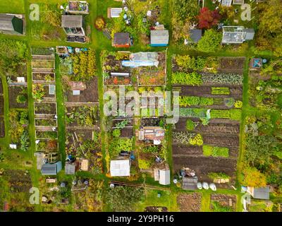 Veduta aerea degli spazi di Inverleith Edimburgo, Scozia, Regno Unito Foto Stock