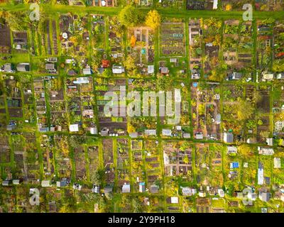 Veduta aerea degli spazi di Inverleith Edimburgo, Scozia, Regno Unito Foto Stock