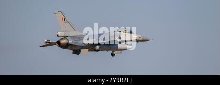 F-16 Fighting Falcon al Sanicole Air Show 2024 di Hechtel-Eksel, Belgio Foto Stock