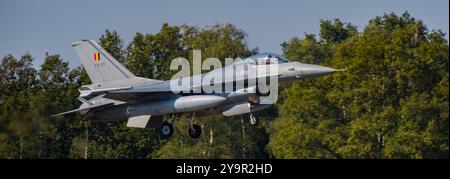 F-16 Fighting Falcon al Sanicole Air Show 2024 di Hechtel-Eksel, Belgio Foto Stock