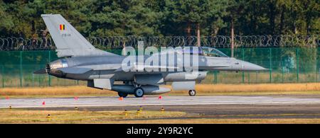 F-16 Fighting Falcon al Sanicole Air Show 2024 di Hechtel-Eksel, Belgio Foto Stock