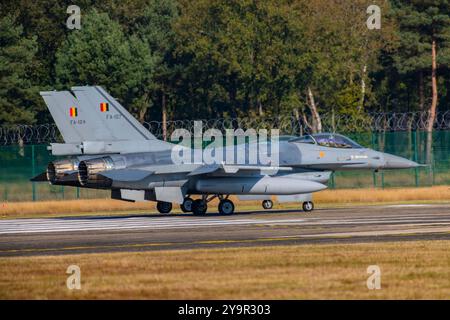 F-16 Fighting Falcon al Sanicole Air Show 2024 di Hechtel-Eksel, Belgio Foto Stock