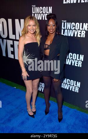 Becki Newton und Jazz Raycole bei der Premiere der 3. Staffel der Netflix serie The Lincoln Lawyer in den Los Angeles Center Studios. Los Angeles, 10.10.2024 *** Becki Newton e Jazz Raycole alla premiere della terza stagione della serie Netflix The Lincoln Lawyer presso Los Angeles Center Studios Los Angeles, 10 10 2024 foto:xD.xStarbuckx/xFuturexImagex Lawyer 4076 Foto Stock