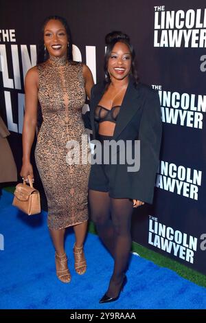 Yaya Dacosta und Jazz Raycole bei der Premiere der 3. Staffel der Netflix serie "The Lincoln Lawyer" nei den Los Angeles Center Studios. Los Angeles, 10.10.2024 Foto Stock