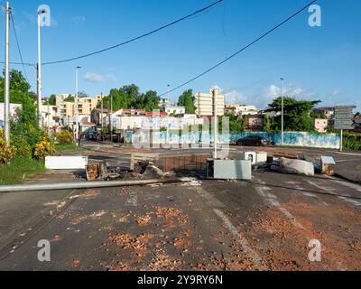 10 ottobre 2024, Martinica. Dimostrazione contro l'alto costo della vita in Martinica. Dal 1° settembre, sull'isola si svolgono dimostrazioni. Crediti: Manuel JEAN-FRANCOIS/Alamy Live News Foto Stock