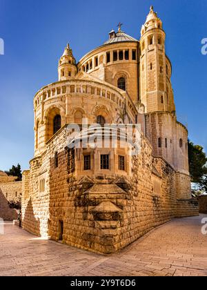 Abbazia di Dormition, Chiesa bizantina, Monte Sion, Gerusalemme, Israele, Medio Oriente Foto Stock