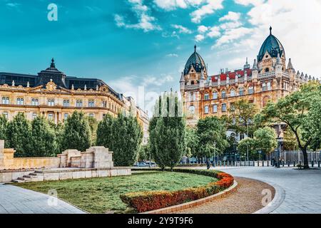 BUDAPEST,UNGHERIA-maggio 04,2016:bellissimo paesaggio urbano,vista per le strade delle città,Persone,l'architettura di Budapest,capitale di Ungheria. Foto Stock