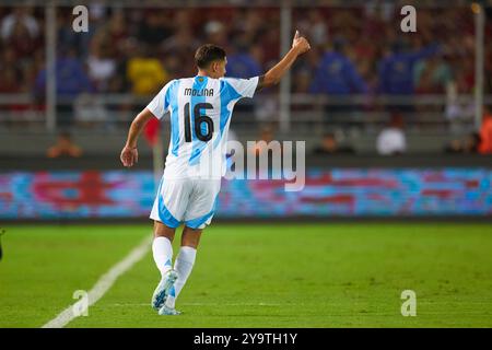 MATURIN, VENEZUELA - 10 OTTOBRE: Nahuel Molina dell'Argentina durante la partita di qualificazione della Coppa del mondo FIFA 2026 sudamericana tra Venezuela e Argentina all'Estadio Monumental de Maturin il 10 ottobre 2024 a Maturin, Venezuela. Foto: Luis Morillo/Alamy Live News Foto Stock