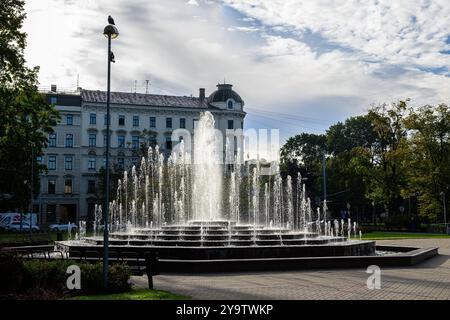 Edifici in stile Art Nouveau a riga Foto Stock