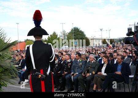 Tezze sul Brenta, Italia. 11 ottobre 2024. un momento del funerale di Sammy basso a tezze sul brenta - Vicenza - Veneto - Italia - Venerdi 11 ottobre 2024 ( foto Paola Garbuio crediti: LaPresse/Alamy Live News Foto Stock