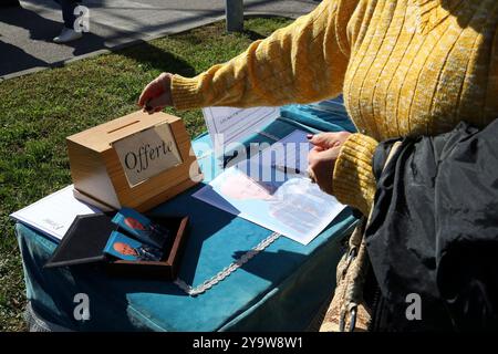 Tezze sul Brenta, Italia. 11 ottobre 2024. Un momento del funerale di Sammy basso a tezze sul brenta - Vicenza - Veneto - Italia - Venerdi 11 ottobre 2024 ( foto Paola Garbuio crediti: LaPresse/Alamy Live News Foto Stock