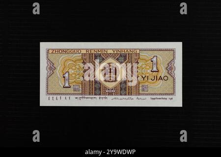 1 Jiao Banknote cinese del 1980 Foto Stock