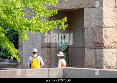Stati Uniti, Washington DC, il Franklin Delano Roosevelt Memorial è un monumento presidenziale dedicato alla memoria del presidente americano Foto Stock