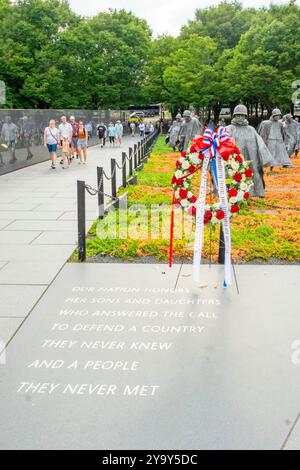 Stati Uniti, Washington DC, il memoriale dei veterani di guerra coreana Foto Stock