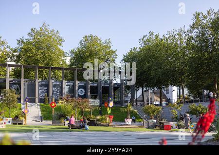 Francia, Finistere, Brest, Piazza della libertà durante un giorno d'estate Foto Stock