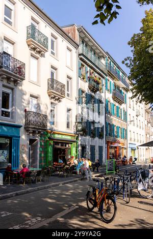 Francia, Finistere, Brest, terrazze di via Navarin Foto Stock