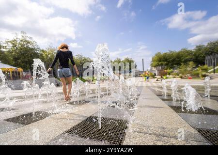 Francia, Finistere, Brest, Piazza della libertà durante un giorno d'estate Foto Stock