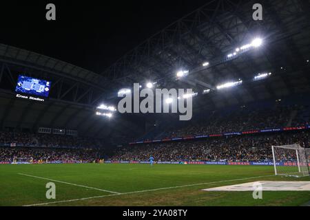 Poznan, Polonia. 11 ottobre 2024.          Durante la partita della UEFA Nations League Ucraina contro Georgia allo stadio Poznan di Poznan, Polonia. Crediti: Oleksandr Prykhodko/Alamy Live News Foto Stock