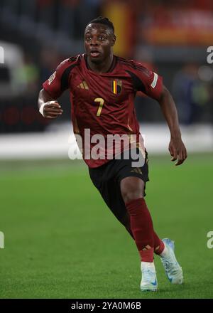 Roma, Italia. 10 ottobre 2024. Jeremy Doku del Belgio durante la partita di UEFA Nations League allo Stadio Olimpico di Roma. Il credito per immagini dovrebbe essere: Jonathan Moscrop/Sportimage Credit: Sportimage Ltd/Alamy Live News Foto Stock