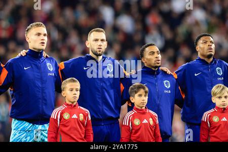 Budapest, 2024. 10. 11. UEFA Nations League, UNGHERIA-PAESI BASSI, 2025, UNGHERIA-PAESI BASSI, Puskas Arena, Budapest, Ungheria, - credito: Gabriella Barbara credito: Gabriella Barbara/Alamy Live News Foto Stock