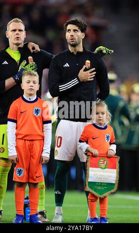 Budapest, 2024. 10. 11. UEFA Nations League, UNGHERIA-PAESI BASSI, 2025, UNGHERIA-PAESI BASSI, Puskas Arena, Budapest, Ungheria, - credito: Gabriella Barbara credito: Gabriella Barbara/Alamy Live News Foto Stock