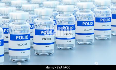 Illustrazione concettuale di un vaccino antipolio. Foto Stock