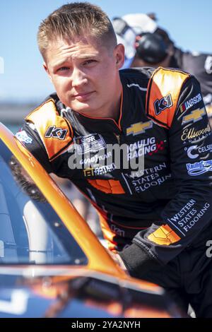 Derek Kraus sale in pista per qualificarsi per gli Shriners Children's 500 di Avondale, Arizona, Stati Uniti, Nord America Foto Stock