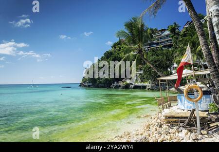 Diniwid Beach Resort nella famosa isola tropicale paradisiaca di boracay nelle filippine Foto Stock