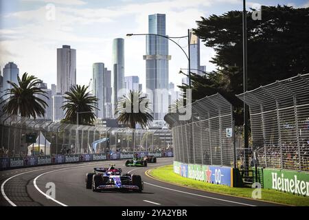 MELBOURNE, AUSTRALIA, 23 MARZO: Yuki Tsunoda, giapponese, guida il Visa Cash App RB Formula One Team VCARB 01 durante le qualifiche del G australiano 2024 Foto Stock