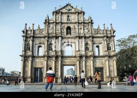 La chiesa di San paolo rovina la famosa attrazione turistica di macao in cina Foto Stock