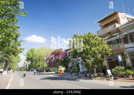 KEP Town Riverside Street, in cambogia Foto Stock