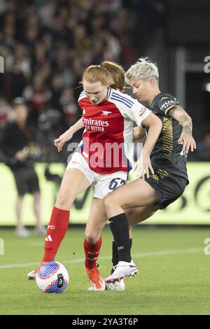 MELBOURNE, AUSTRALIA, 24 MAGGIO: Arsenal Women FC vs A-League All Stars Women durante la Global Football Week al Marvel Stadium il 24 maggio 2024 a Melbou Foto Stock