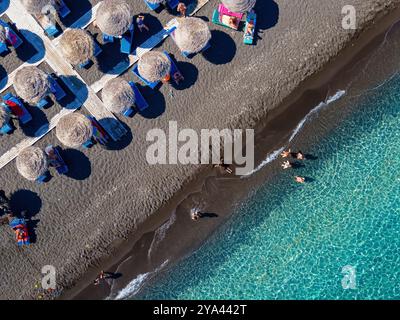 Vista panoramica delle lussuose spiagge di Santprini Foto Stock