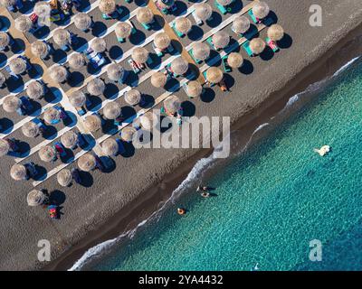 Vista panoramica delle lussuose spiagge di Santprini Foto Stock