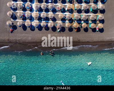 Vista panoramica delle lussuose spiagge di Santprini Foto Stock